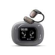 SoundFlow AI - OpenEar Bluetooth 5.4 slušalke z ANC tehnologijo, prevajanjem v realnem času in HD zaslonom - space grey