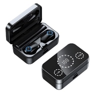 Brezžične Bluetooth slušalke MirrorMax z vgrajenim zasilnim power bankom in digitalnim zaslonom - jet black