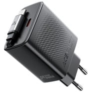 Premium stenski polnilni adapter Acefast "A110" z GaN tehnologijo, 1x USB-C izhodom 30W in izvlečnim USB-C kablom - črn Premium stenski polnilni adapter Acefast "A110" z GaN tehnologijo, 1x USB-C izhodom 30W in izvlečnim USB-C kablom - črn