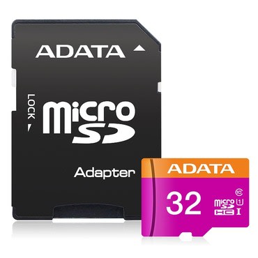 Micro SDHC spominska kartica Adata 32GB Class 10 UHS-I U1 100MB/s in adapter - vijolična