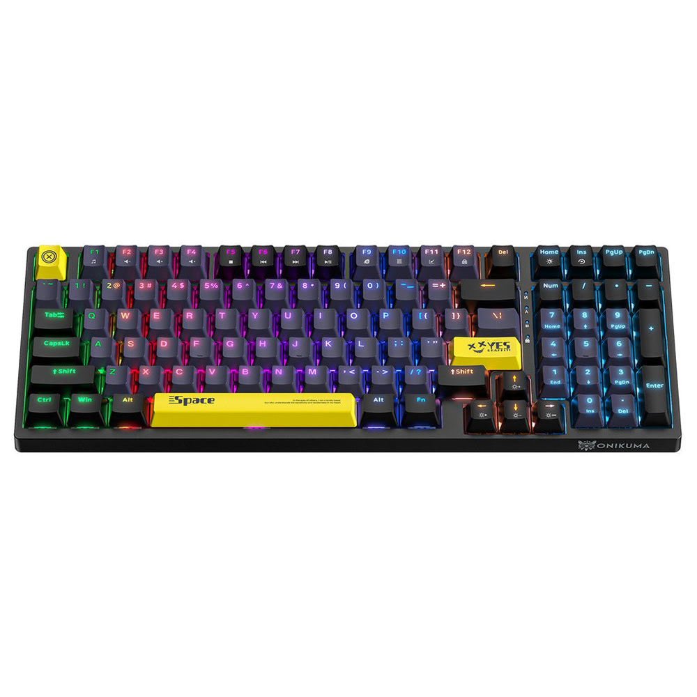 Mehanska gaming tipkovnica Onikuma "G38" z RGB osvetljavo in ergonomsko obliko - črna