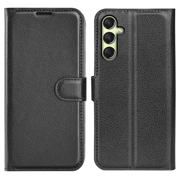 Etui "Litchi" za Samsung Galaxy A16 4G / A16 5G - črn Etui "Litchi" za Samsung Galaxy A16 4G / A16 5G - črn