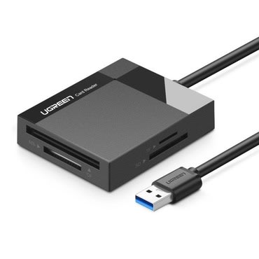 Čitalec kartic Ugreen USB 3.0 "BlackBox" - za spominske kartice SD, CF, MS in TF 4v1 - črn