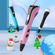 3D risalno pisalo PrintGenius z LCD zaslonom, prilagodljivo temperaturo in z vsemi dodatki za takojšen začetek ustvarjanja