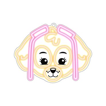 Tačke na patrulji - dekorativna LED neon svetilka Paw Patrol™ - stenska svetilka - Sila