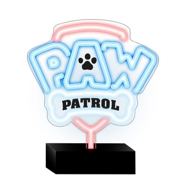 Tačke na patrulji - dekorativna LED neon svetilka Paw Patrol™ - svetilka na stojalu - Paw Patrol logo