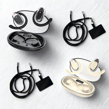 Run Together Active Pack - Dvojne slušalke z odprtim dizajnom + vrvici za telefon: za glasbo, pogovor in gibanje v dvoje