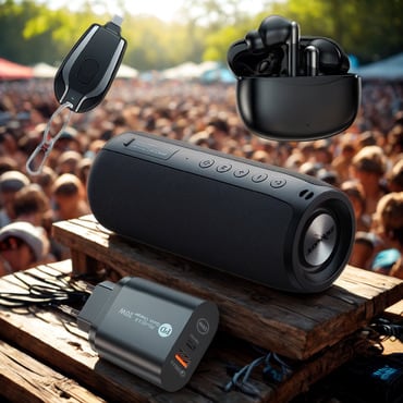 Glasba ne pozna meja - Vrhunski zvok in energija, ki te spremljata povsod: zvočnik, slušalke, hitri polnilec in powerbank v enem kompletu