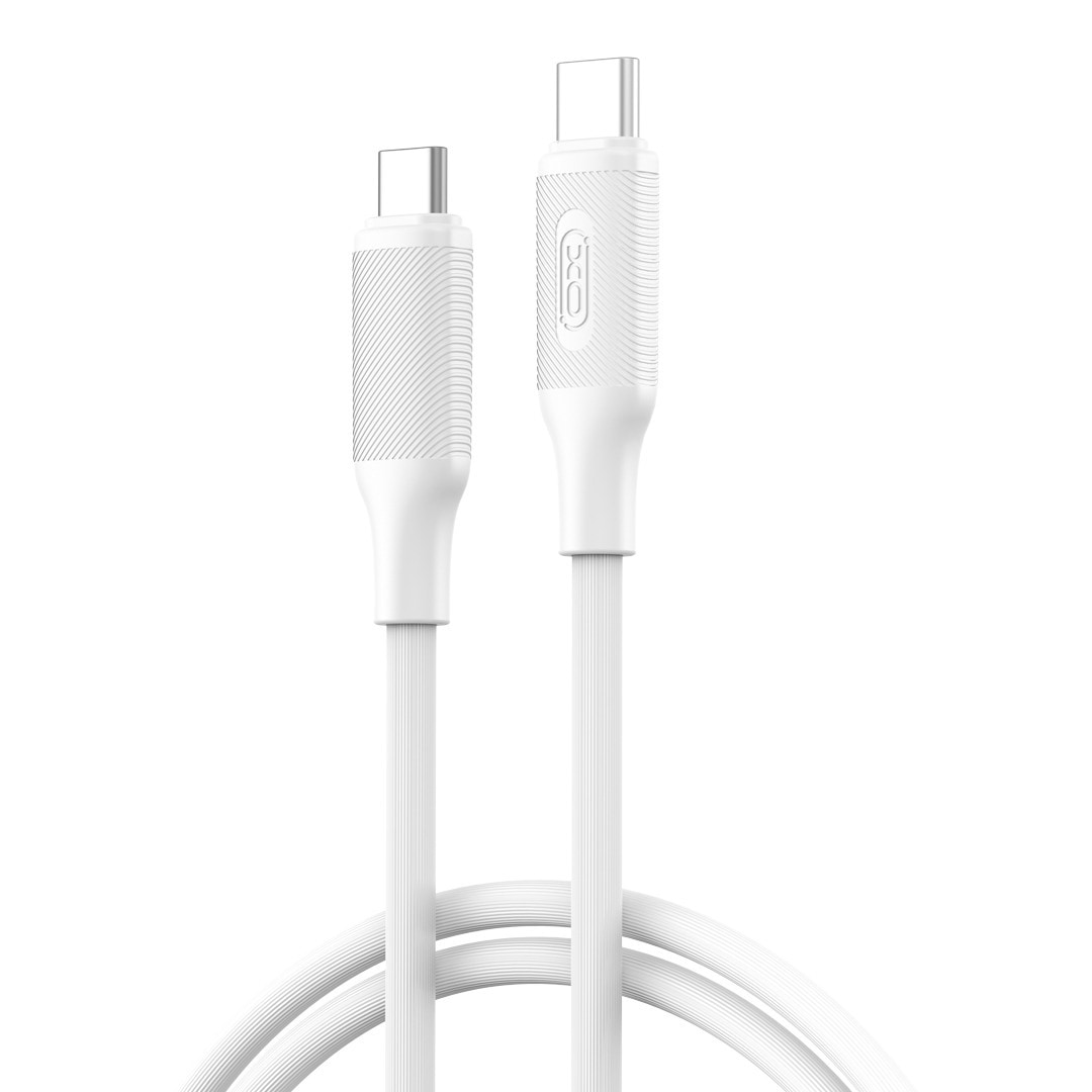 USB-C v USB-C kabel XO s PD3.0 polnjenjem 60W in prenosom podatkov - 1 m - bel