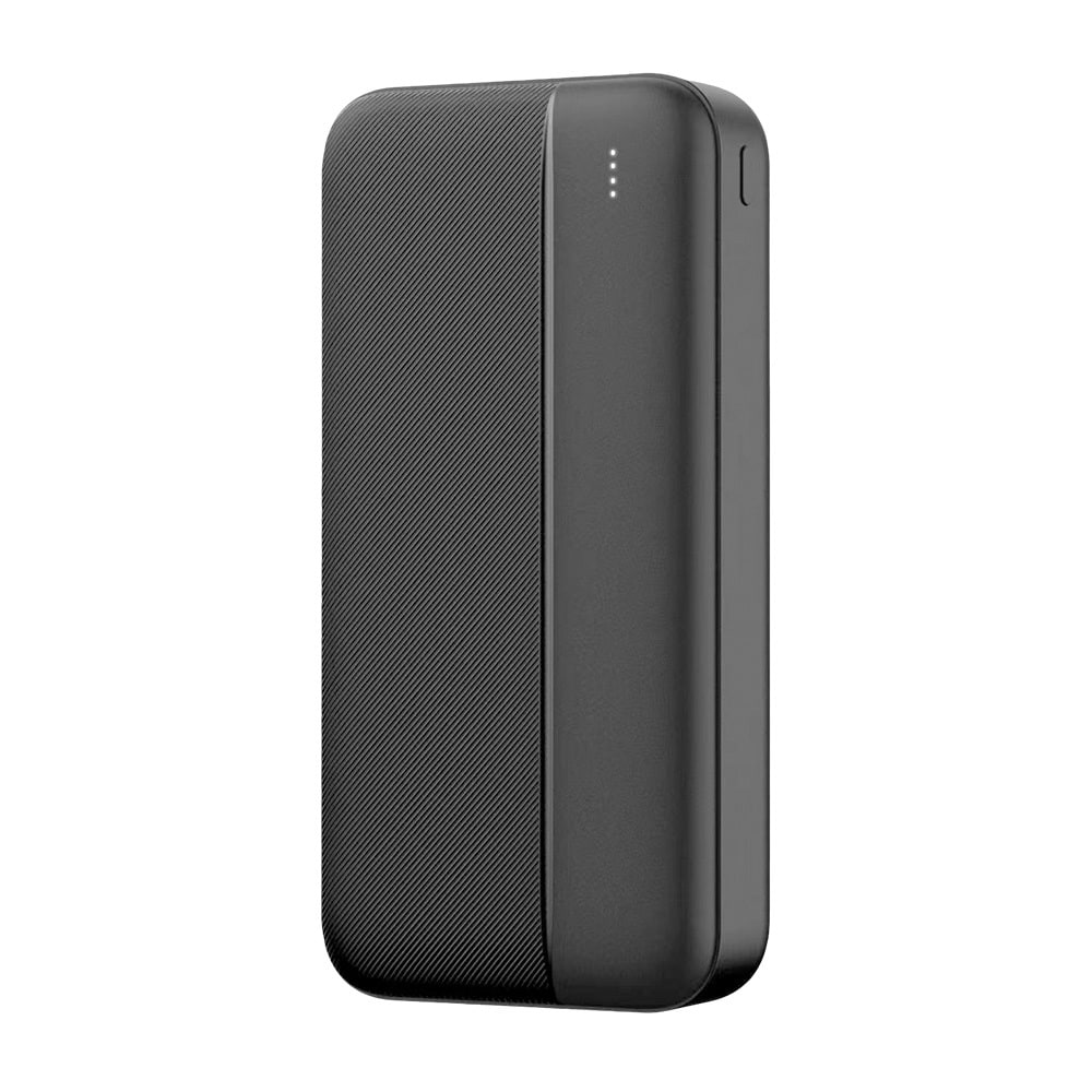 Power bank Maxlife "MXPB-02" z 20000 mAh kapaciteto, enim USB-A, USB-C in micro USB vhodom 20W - črn