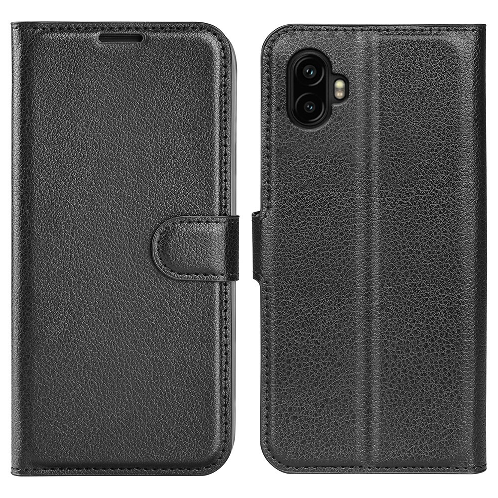 Etui "Litchi" za Samsung Galaxy Xcover 7 Pro - črn