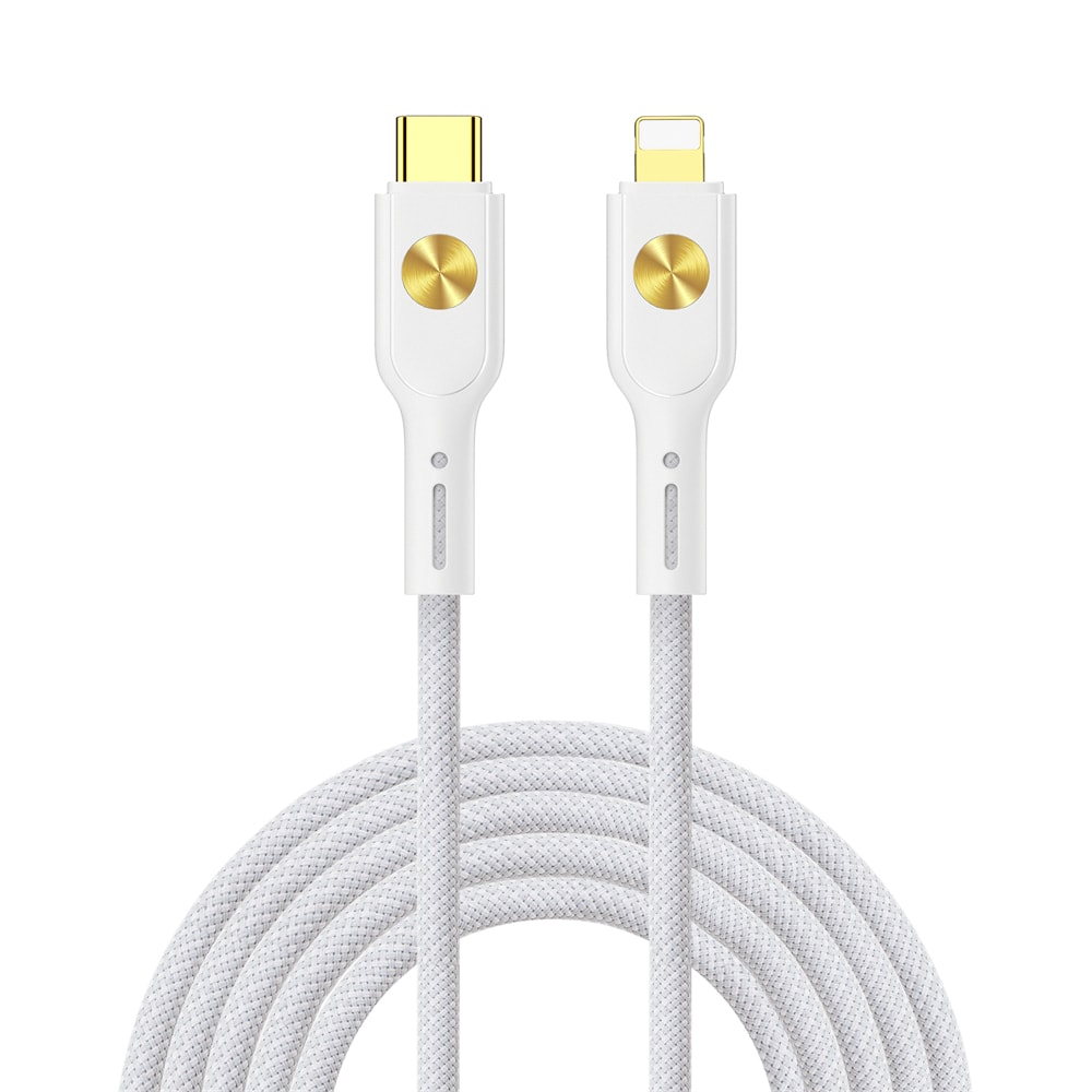 USB-C v Lightning pleten kabel WIWU "C035" s PD polnjenjem 30W in prenosom podatkov - 1,2 m - bel
