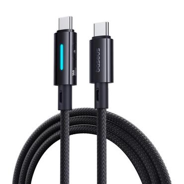 Polnilni in podatkovni kabel USB-C v USB-C Baseus "Lit" s PD in QC 100W - 1m - črn Polnilni in podatkovni kabel USB-C v USB-C Baseus "Lit" s PD in QC 100W - 1m - črn