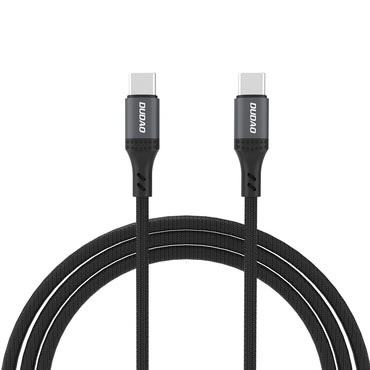 USB-C v USB-C kabel Dudao L3CC z močjo 60W in najlonsko pletenico - 2m - črn USB-C v USB-C kabel Dudao L3CC z močjo 60W in najlonsko pletenico - 2m - črn