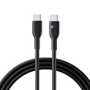 USB-C v USB-C kabel Joyroom A13 s 100W polnjenjem, LED prikazovalnikom in zaščito proti pregibanju - 2m - črn