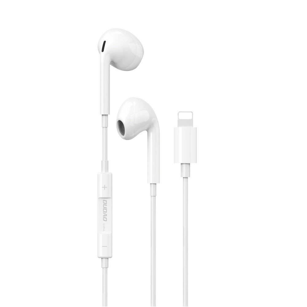 In-ear slušalke Dudao X14-W1 z Lightning priključkom in upravljanjem na kablu - 1.2m - bele