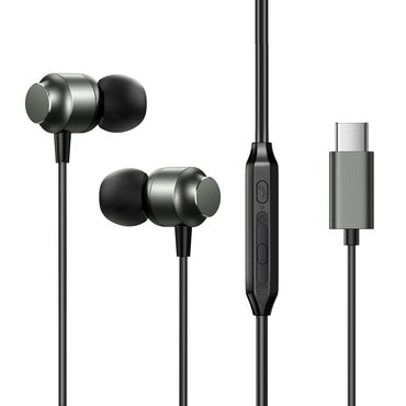 In-ear slušalke Joyroom JR-EC06 z USB-C priključkom, Hi-Fi zvokom in kovinskim ohišjem - 1.2m - sive