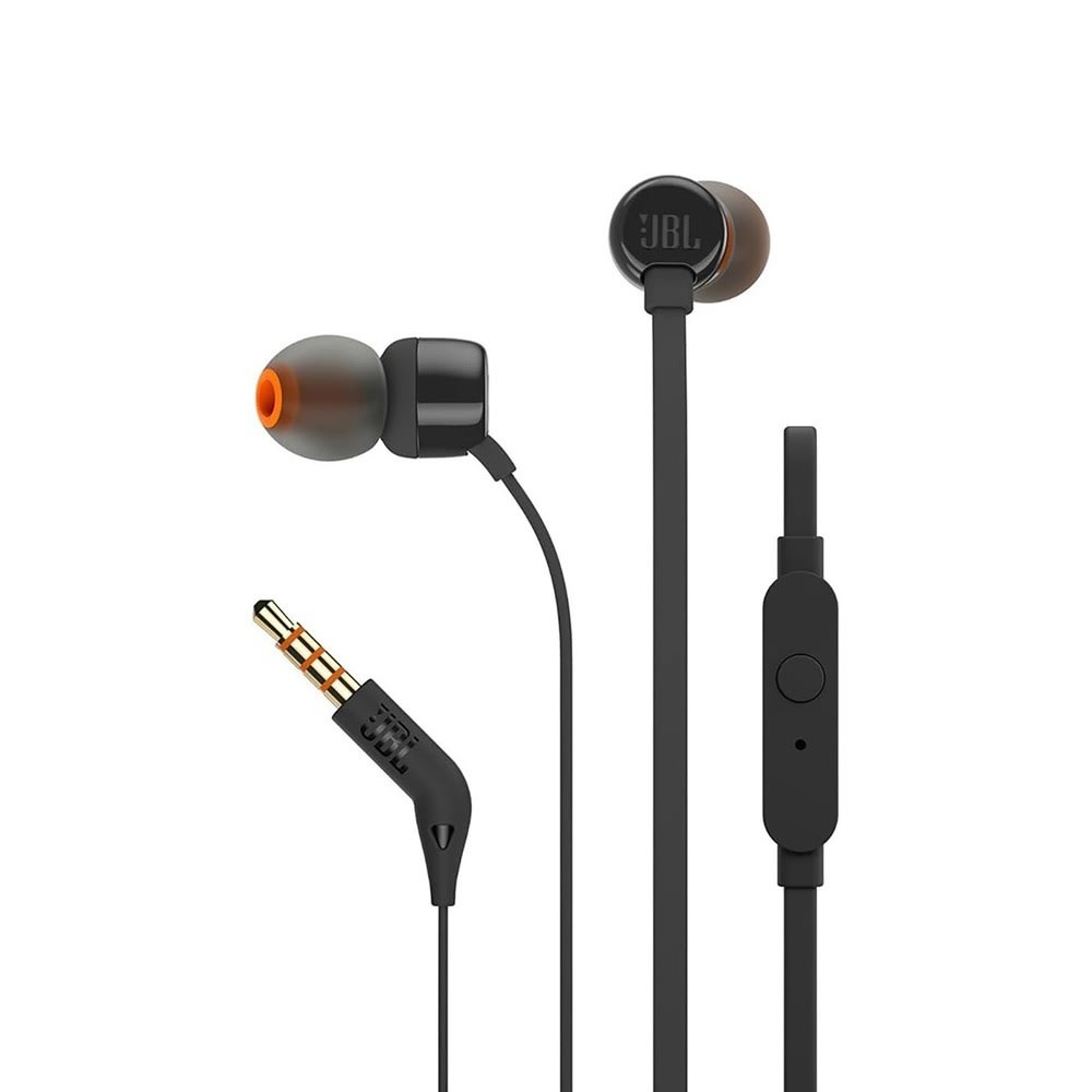 In-ear slušalke JBL Tune 110 z 9mm zvočniki, mikrofonom in upravljanjem na kablu - 1.2 m - črne