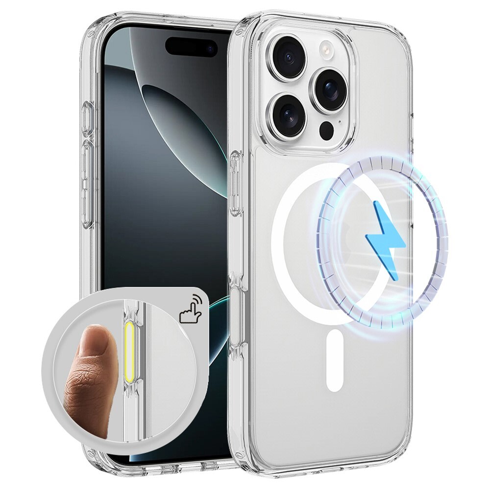 Ovitek "MagClear" z gumbom za upravljanje kamere za iPhone 16 Pro Max - prozoren
