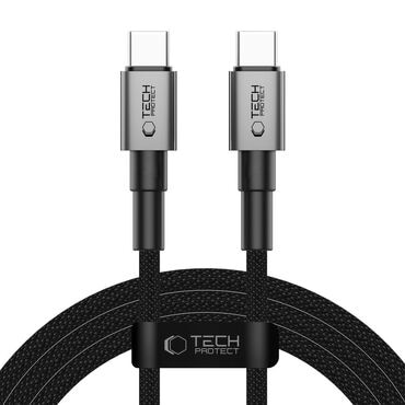 USB-C v USB-C kabel Tech-Protect "UltraBoost DNA" s PD 100W in 5A polnjenjem ter 480 Mbps prenosom podatkov - 2m - siv