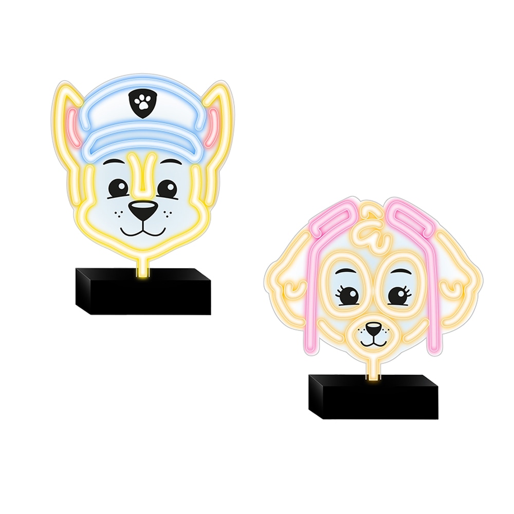 Tačke na patrulji - dekorativna LED neon svetilka Paw Patrol™ - svetilka na stojalu - Bron + Sila