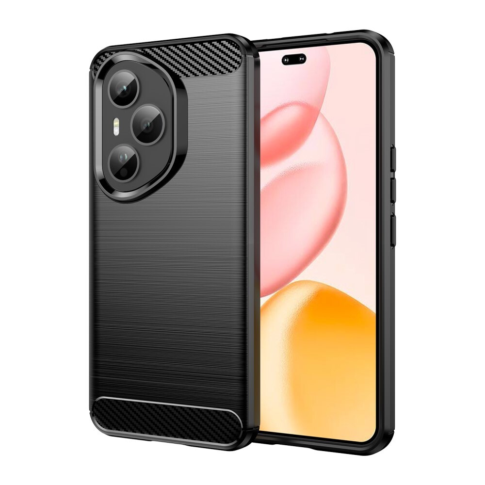TPU gel ovitek "Brushed Carbon" za Honor 400 Pro - črn