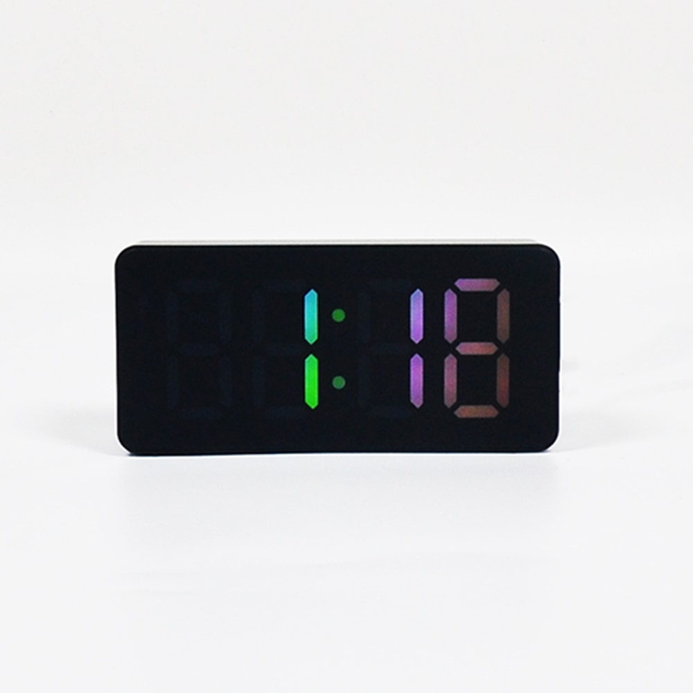 Digitalna ura in budilka Setty "RGB Alarm" s senzorjem za vlago in merjenje temperature - bela