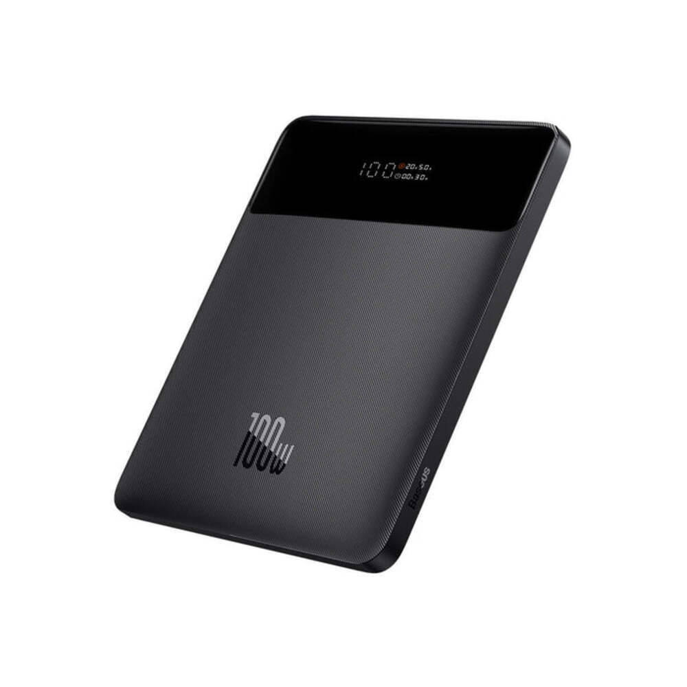 Power bank Baseus "Blade-01" tanka polnilna baterija z 2xUSB-A in 2x USB-C, hitrim polnjenjem in močjo 100W - 20000 mAh - črn