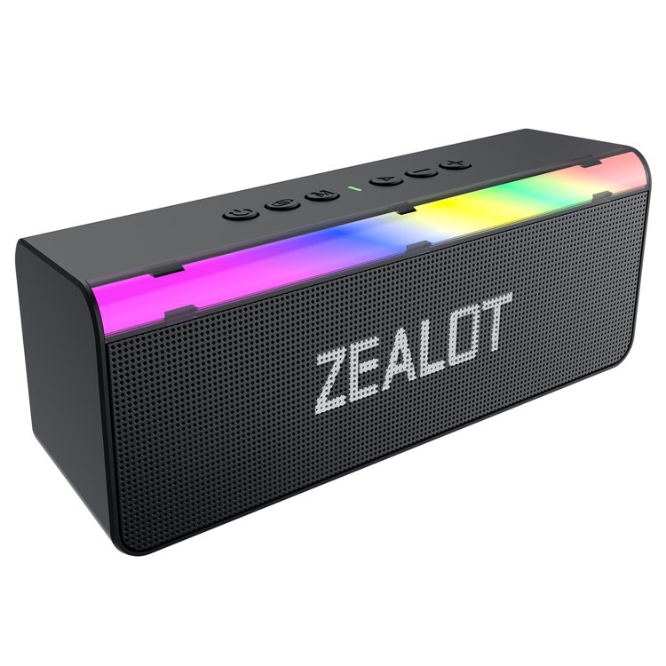 Bluetooth zvočnik Zealot Blaze 20W- prenosni zvočnik z globokimi basi, RGB osvetlitvijo in USB / microSD / AUX predvajanjem