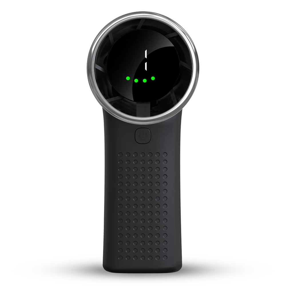 Premium prenosni ventilator Techsuit "Mini Fan" z LED zaslonom in petimi hitrostmi - črn