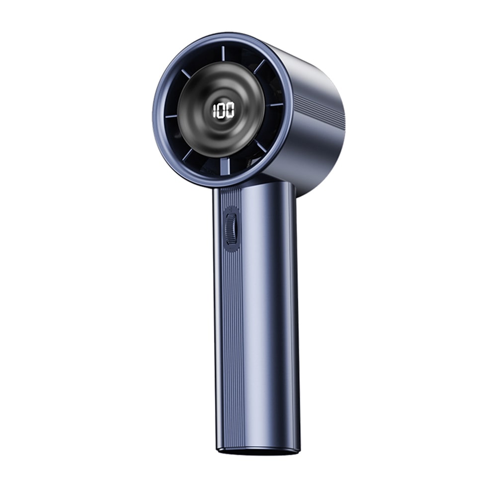 Premium prenosni ventilator Techsuit "Handheld Mini Fan" z LED zaslonom in nastavljivo hitrostjo vetra - moder