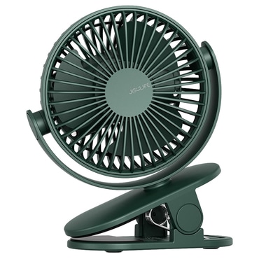 Premium prenosni mini ventilator JisuLife "ClipOn" s sponko, stojalom in 360-stopinjsko rotacijo - zelen