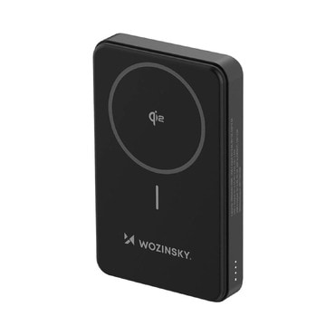 Power bank Wozinsky "WLWP" s stojalom, 10000mAh Qi2 z MagSafe 22.5W, enim USB-C in enim USB-A izhodom - črn Power bank Wozinsky "WLWP" s stojalom, 10000mAh Qi2 z MagSafe 22.5W, enim USB-C in enim USB-A izhodom - črn