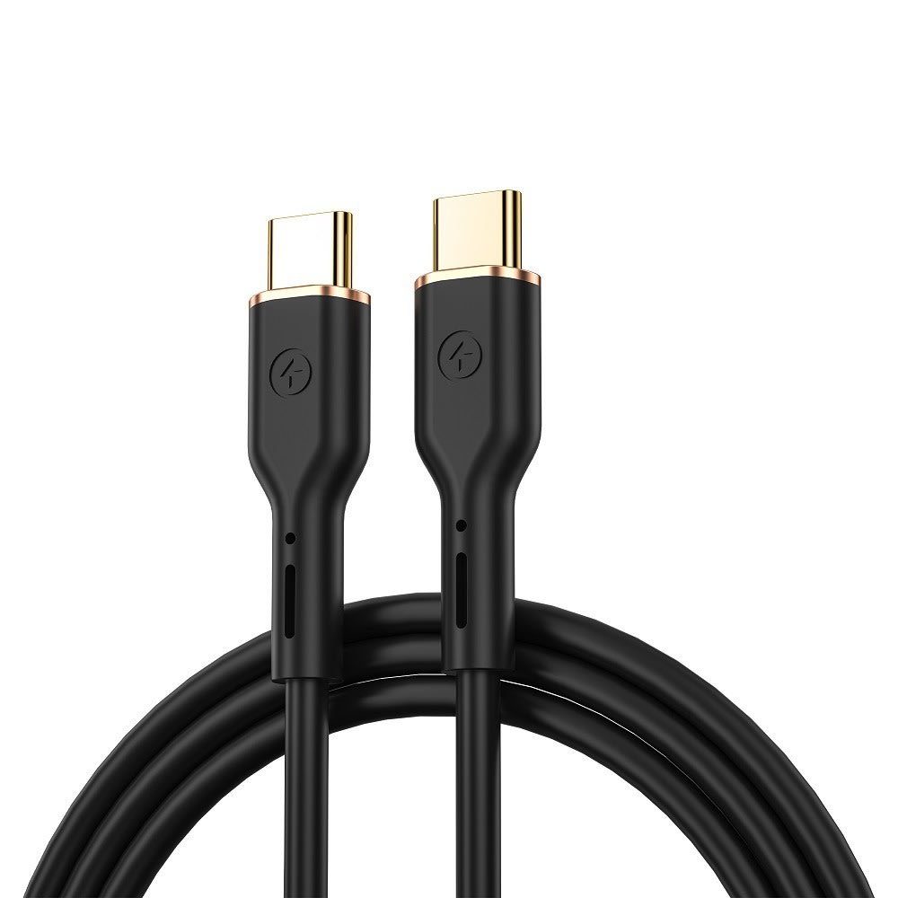 USB-C v USB-C kabel WIWU "YQ02" s polnjenjem do 100W in hitrim prenosom podatkov - 1.2 m - črn