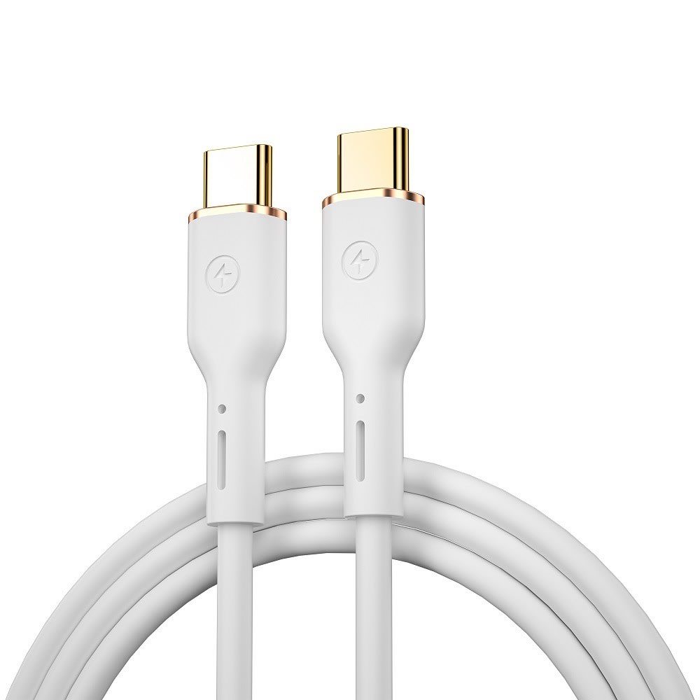 USB-C v USB-C kabel WIWU "YQ02" s polnjenjem do 100W in hitrim prenosom podatkov - 1.2 m - bel