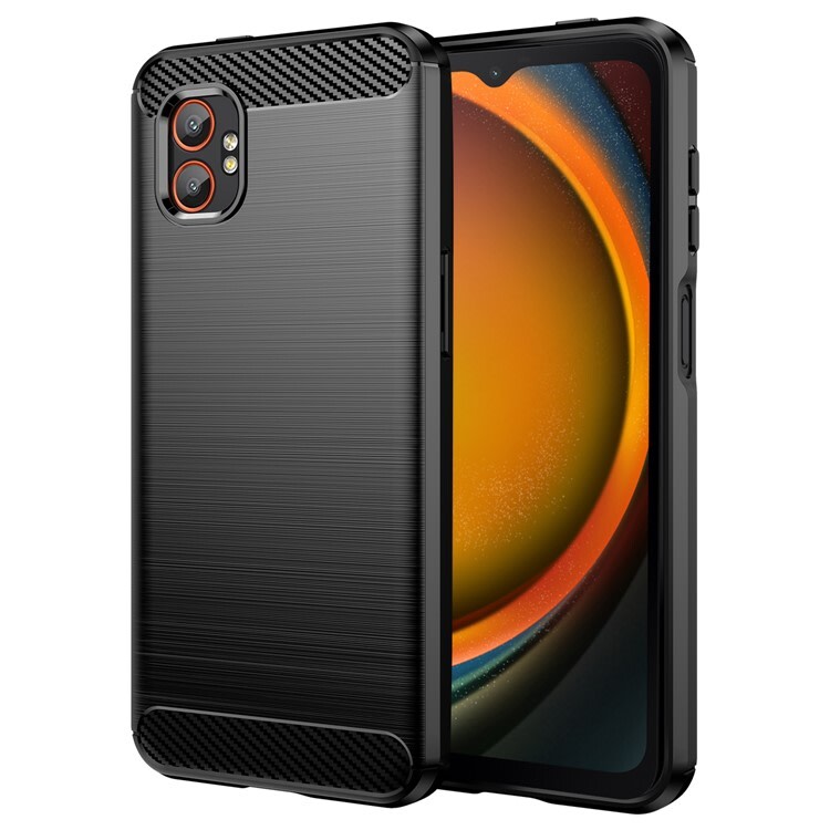 TPU gel ovitek "Brushed Carbon" za Samsung Galaxy Xcover 7 Pro - črn