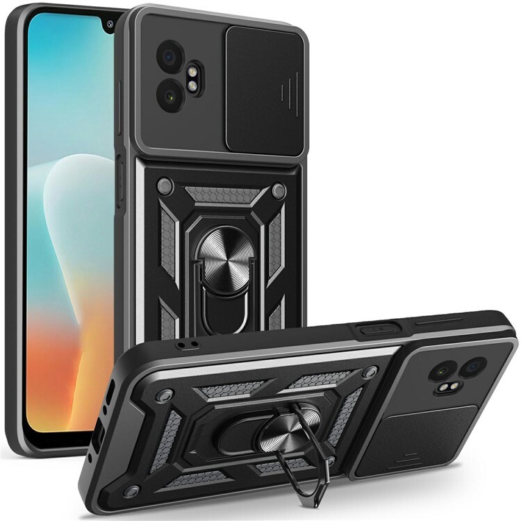 Oklepni ovitek MaX-Armor z obročem, kovinsko ploščico in zaščito zadnjih kamer za Galaxy Xcover 7 Pro - army black