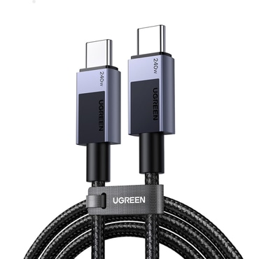 USB-C v USB-C kabel Ugreen "L513" s PD 240W in 5A ter 480 Mbps prenosom podatkov - 1m - črn USB-C v USB-C kabel Ugreen "L513" s PD 240W in 5A ter 480 Mbps prenosom podatkov - 1m - črn