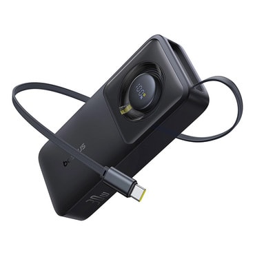 Power bank Baseus "Free2Pull" z enim USB-C izhodom in vgrajenim izvlečnim USB-C kablom, 30W - 10000 mAh - črn Power bank Baseus "Free2Pull" z enim USB-C izhodom in vgrajenim izvlečnim USB-C kablom, 30W - 10000 mAh - črn
