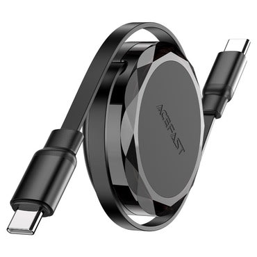 Retrakcijski USB-C kabel Acefast C13-03 z 60W polnjenjem - 0.8 m - črn Retrakcijski USB-C kabel Acefast C13-03 z 60W polnjenjem - 0.8 m - črn