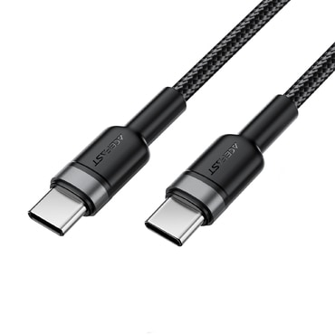 Pleten USB-C v USB-C polnilni in podatkovni kabel Acefast C22-03 za hitro polnjenje 60W - 1.2 m - črn