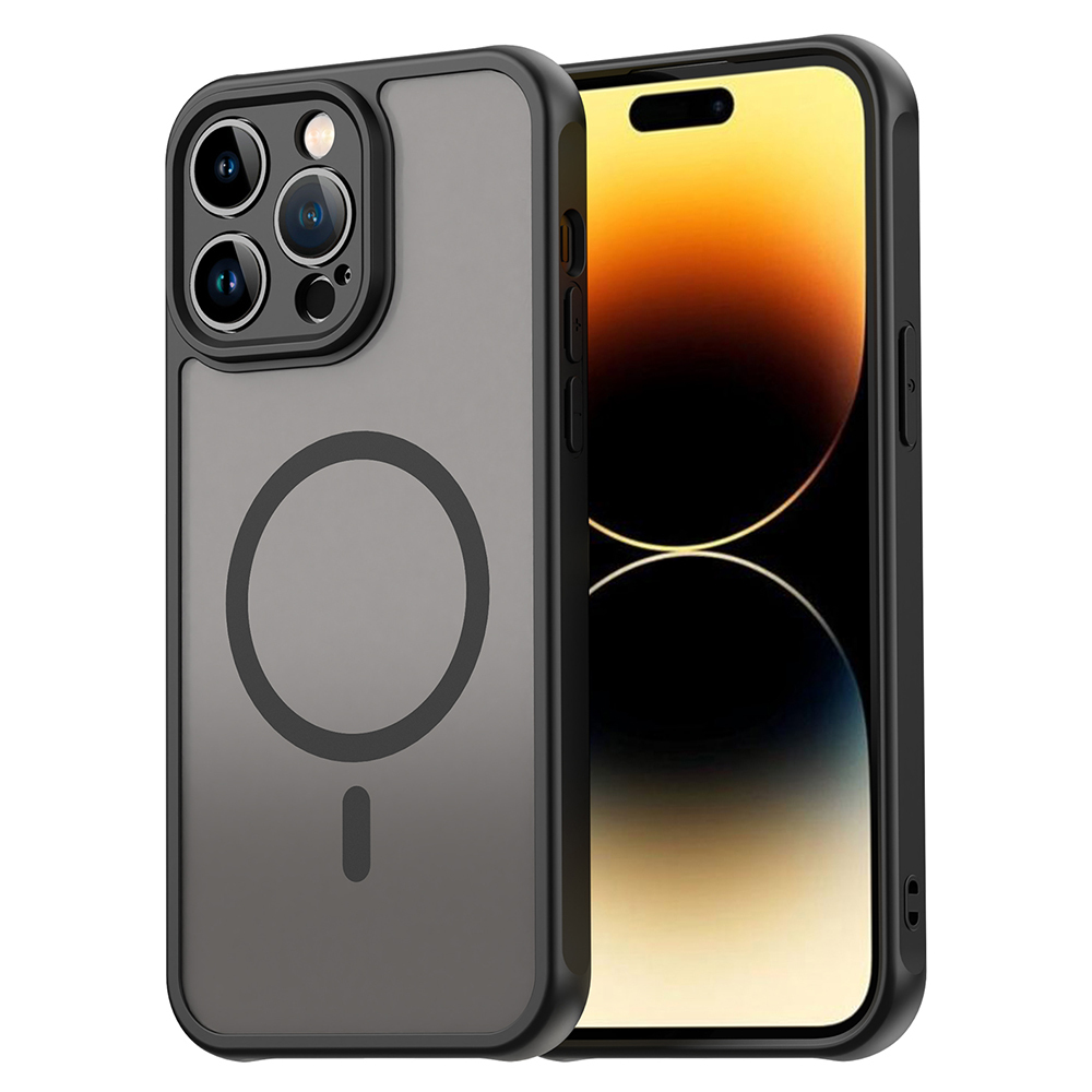 Hibridni ovitek "HaloFrost II MagSafe" za iPhone 14 Pro Max - black