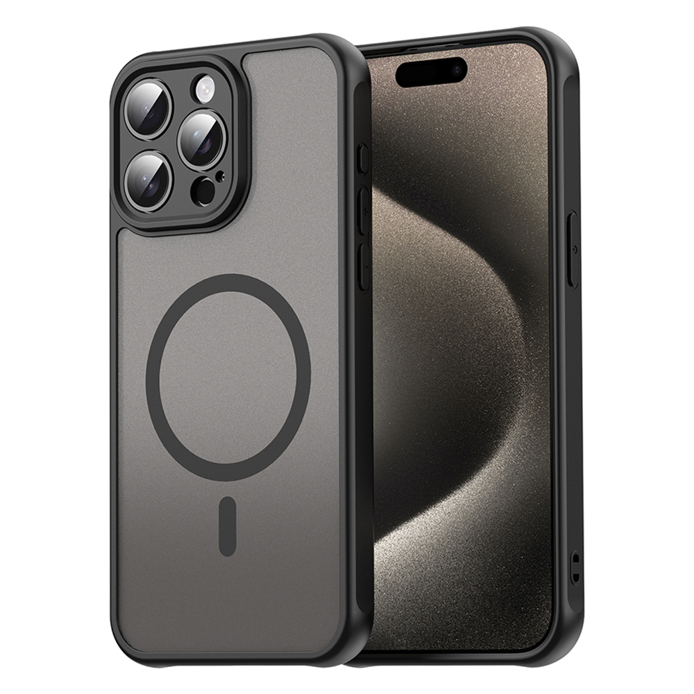 Hibridni ovitek "HaloFrost II MagSafe" za iPhone 15 Pro Max - black