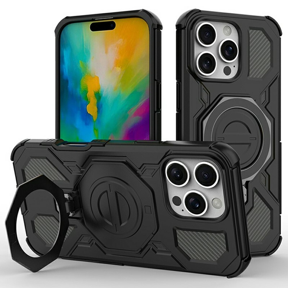 Hibridni ovitek "Carbon Shield Pro" za iPhone 16 Pro Max - black
