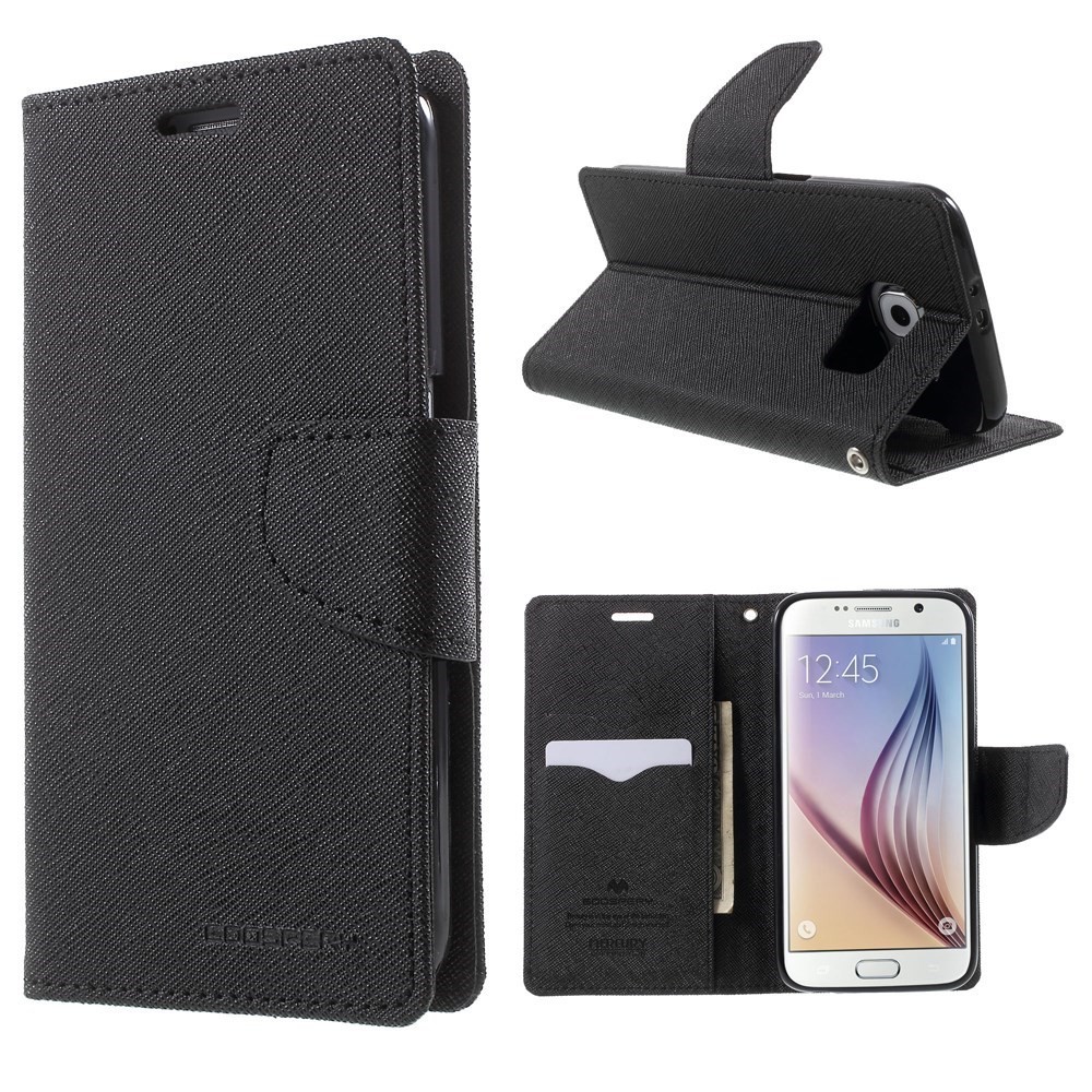 Etui Goospery Fancy Diary za Samsung Galaxy S6 - črn