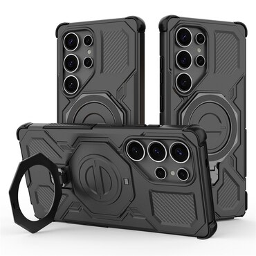 Hibridni ovitek "Carbon Shield Pro" za Samsung Galaxy S25 Ultra - black