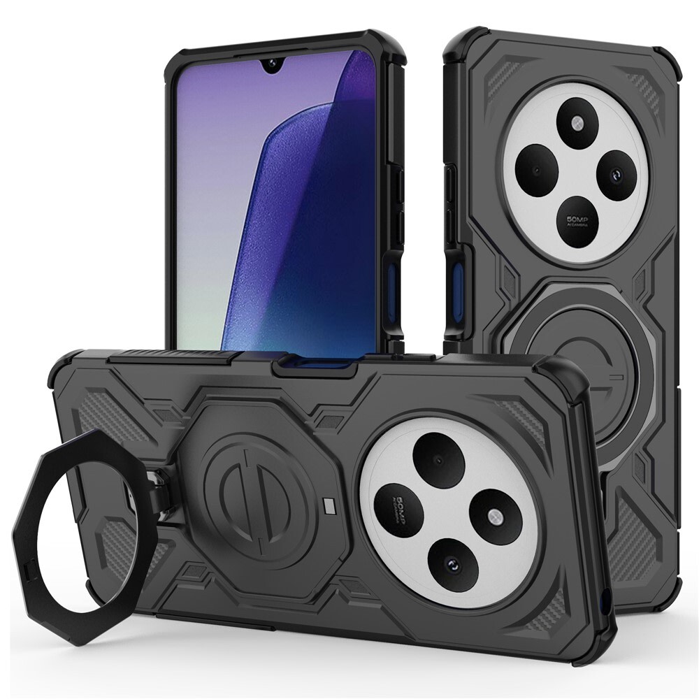 Hibridni ovitek "Carbon Shield Pro" za Xiaomi Redmi 14C / Poco C75 - black
