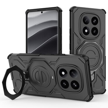 Hibridni ovitek "Carbon Shield Pro" za Xiaomi Redmi Note 14 Pro Plus 5G - black