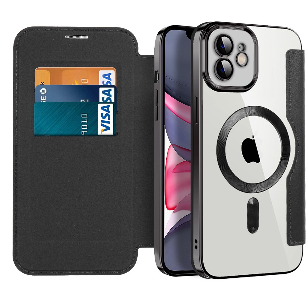 Etui "SmartMag Book" z Magsafe tehnologijo in RFID denarnico za iPhone 11 - black