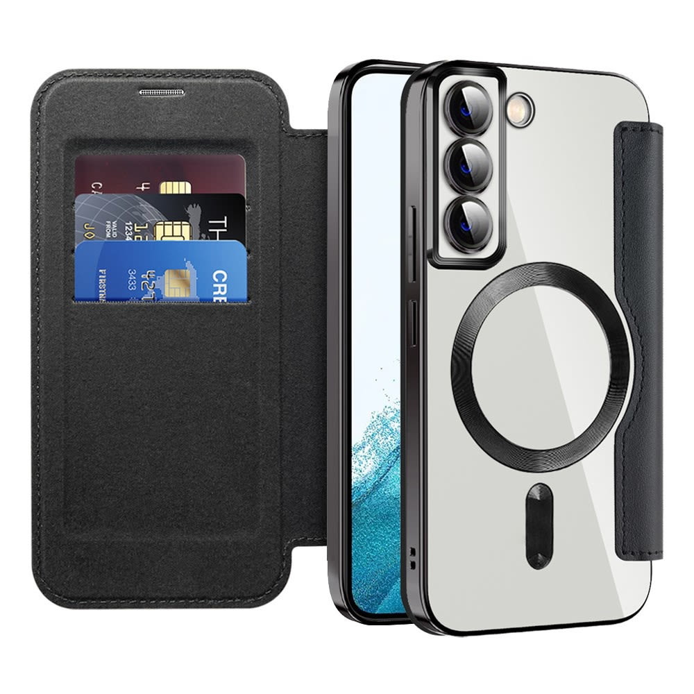 Etui "SmartMag Book" z Magsafe tehnologijo in RFID denarnico za Samsung Galaxy S22 - black